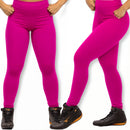 Calça Legging Academia Suplex Lisa Premium não Transparece - Rosa (G)