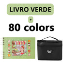Kit Livro Colorir URSO BOB (Verde) + 80 Canetas