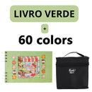 Kit Livro Colorir URSO BOB (Verde) + 60 Canetas
