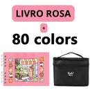 Kit Livro Colorir URSO BOB (Rosa) + 80 Canetas