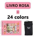 Kit Livro Colorir URSO BOB (Rosa) + 24 Canetas