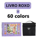 Kit Livro Colorir URSO BOB (Roxo) + 60 Canetas