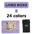 Kit Livro Colorir URSO BOB (Roxo) + 24 Canetas
