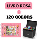 Kit Livro Colorir URSO BOB (Rosa) + 120 Canetas