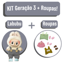 KIT SEM CAIXA + ROUPAS - Geração 3 (Sortidos) - Kit 1 Labubu Monstros Mini Pelúcias Colecionável Personalizável + 1 Roupa