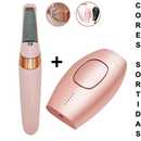 Kit de Cuidados Femininos - Lixador de Pé Elétrico + Depilador Laser - (Cores Sortidas)