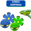AZUL ou VERDE - Bola Mágica vira Disco Voador Arremessável Não Fura Pets e Kids com LED