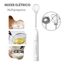 BRANCA - (Premium) Mini Batedor Mixer Elétrico Portátil Bivolt | AJ-I22