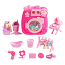 Rosa - Brinquedo Infantil Máquina de Lavar com Acessórios 30pcs