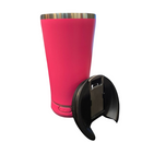 Normal Bluetooth - Copo Térmico Som Led e TAMPA com ABRIDOR (420 ml) - Pink