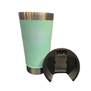Normal - Copo Térmico Inox com TAMPA e ABRIDOR (473 ml) - Verde Água