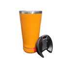 Normal Bluetooth - Copo Térmico Som Led e TAMPA com ABRIDOR (420 ml) - Laranja