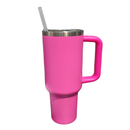 Normal - Copo Caneca (1200 ml) Térmica Inox com Alça e Canudo - Pink