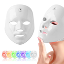 Máscara Facial LED com 7 Cores – Fototerapia para Rejuvenescimento, Clareamento e Poros Encolhíveis