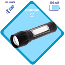 Mini Lanterna de Bolso Luz Branca e Luz Lateral Bateria Recarregável LAN-7006