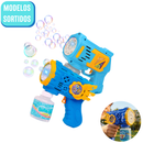 AZUL- Modelos Sortidos - Bubble Gun – Pistola de Bolhas Automática