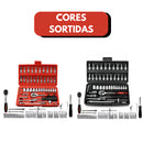 Jogo de Ferramentas com 46 Peças Soquete Aço c/ Maleta uso Automotível e Doméstico (Cores Sortidas) | AJ-R17-H