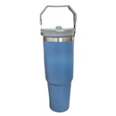 Normal - Garrafa Flip Straw Tumbler com Alça Superior e Canudo (900ml) - Azul Claro