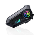 Intercomunicador Bluetooth V10 para Capacete – Som Hi-Fi, Conexão Multiponto e Iluminação RGB Dinâmica - AJ-D40