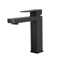 Torneira Monocomando Lavatório Preta Fosca Bico Cascata Design Moderno - BM-F1385