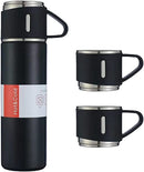 Kit Garrafa Térmica Vacuum 500ml com 2 Xícaras, em aço camada dupla / Quente e Frio  duração de até 12 horas