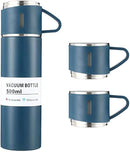 Kit Garrafa Térmica Vacuum 500ml com 2 Xícaras, em aço camada dupla / Quente e Frio  duração de até 12 horas