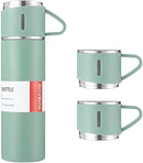 Kit Garrafa Térmica Vacuum 500ml com 2 Xícaras, em aço camada dupla / Quente e Frio  duração de até 12 horas
