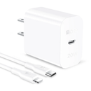 Carregador Rápido 20W com Cabo USB-C PD 3A para Lightning - Plug Americano