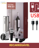 Abridor de garrafa de vinho elétrico saca-rolhas 4 peças - Soepe Store