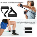 Kit Com 5 Elásticos Par Ginástica Exercícios Resistência