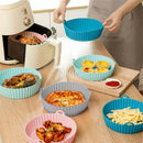 Forma Reutilizável Antiaderente Para Fritadeira a vapor, forma de silicone para Air fryer.