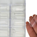 Kit Caixa Acrílico com 100 Unhas Postiças Tips Curvatura C Manicure