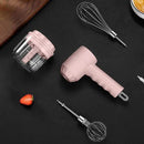 Mini Batedeira Elétrica Portátil Rosa: Mixer De Mão Recar