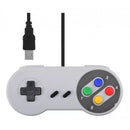 Controle Joystick Feir CR-001 cinza Super Nintendo Snes Pc