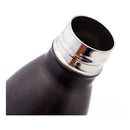 Garrafa Térmica Inox 500ML Parede Dupla Cor Metalizada PRETA Quente e frio