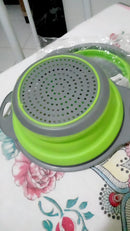 Escorredor Alimentos Silicone Retrátil Redondo