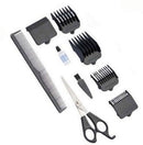 Kit Barbeador Elétrico Profissional com tesoura e 4 pentes