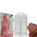 Kit Caixa Acrílico com 100 Unhas Postiças Tips Curvatura C Manicure